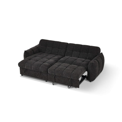 Florida Black Universal Corner Sofa Bed