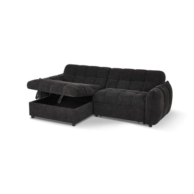 Florida Black Universal Corner Sofa Bed
