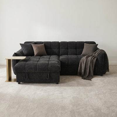 Florida Black Universal Corner Sofa Bed