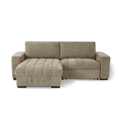 Franklin Beige Universal Corner Sofa Bed with USB & Storage