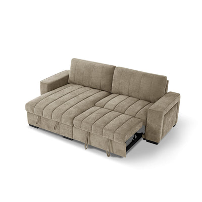 Franklin Beige Universal Corner Sofa Bed with USB & Storage