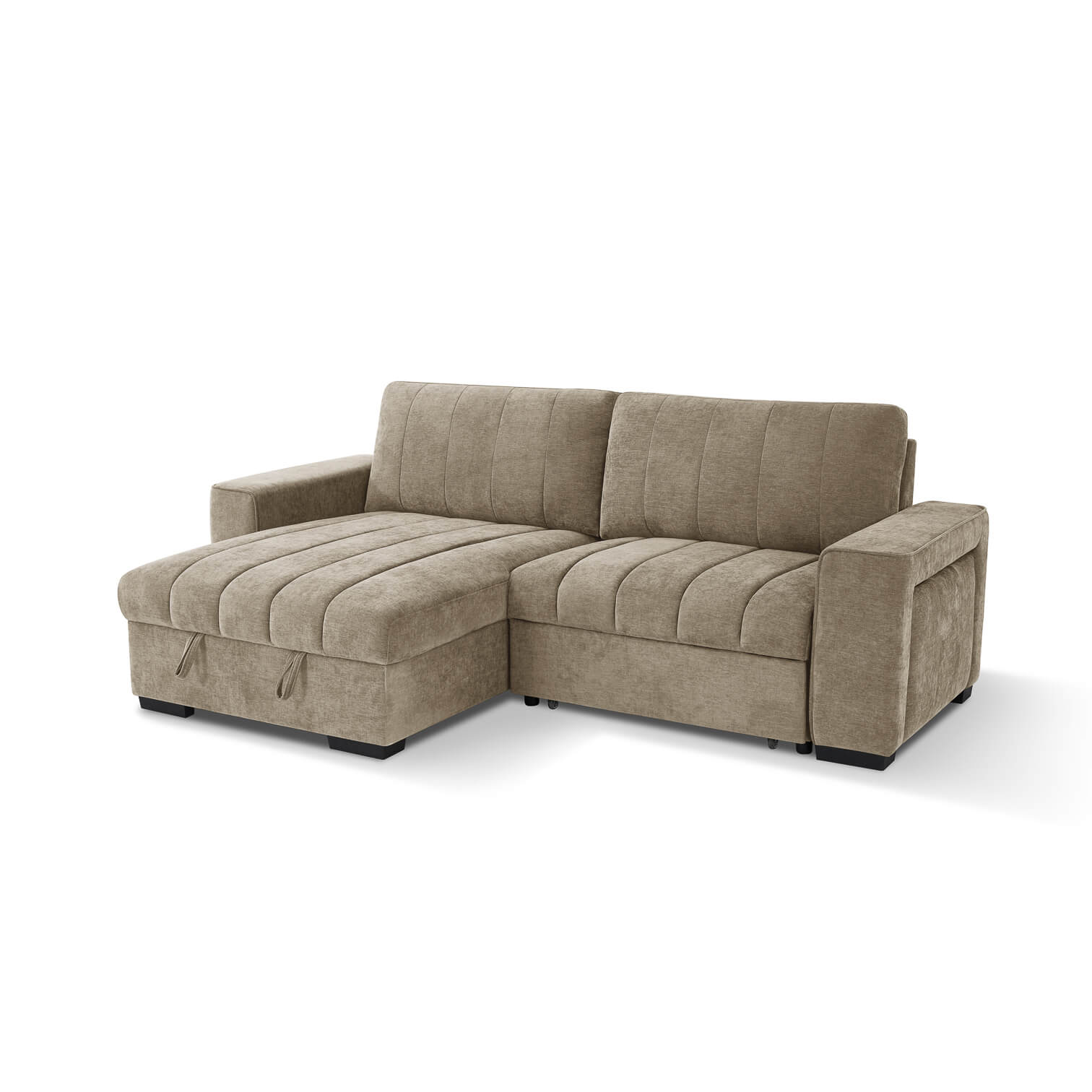 Franklin Beige Universal Corner Sofa Bed with USB & Storage