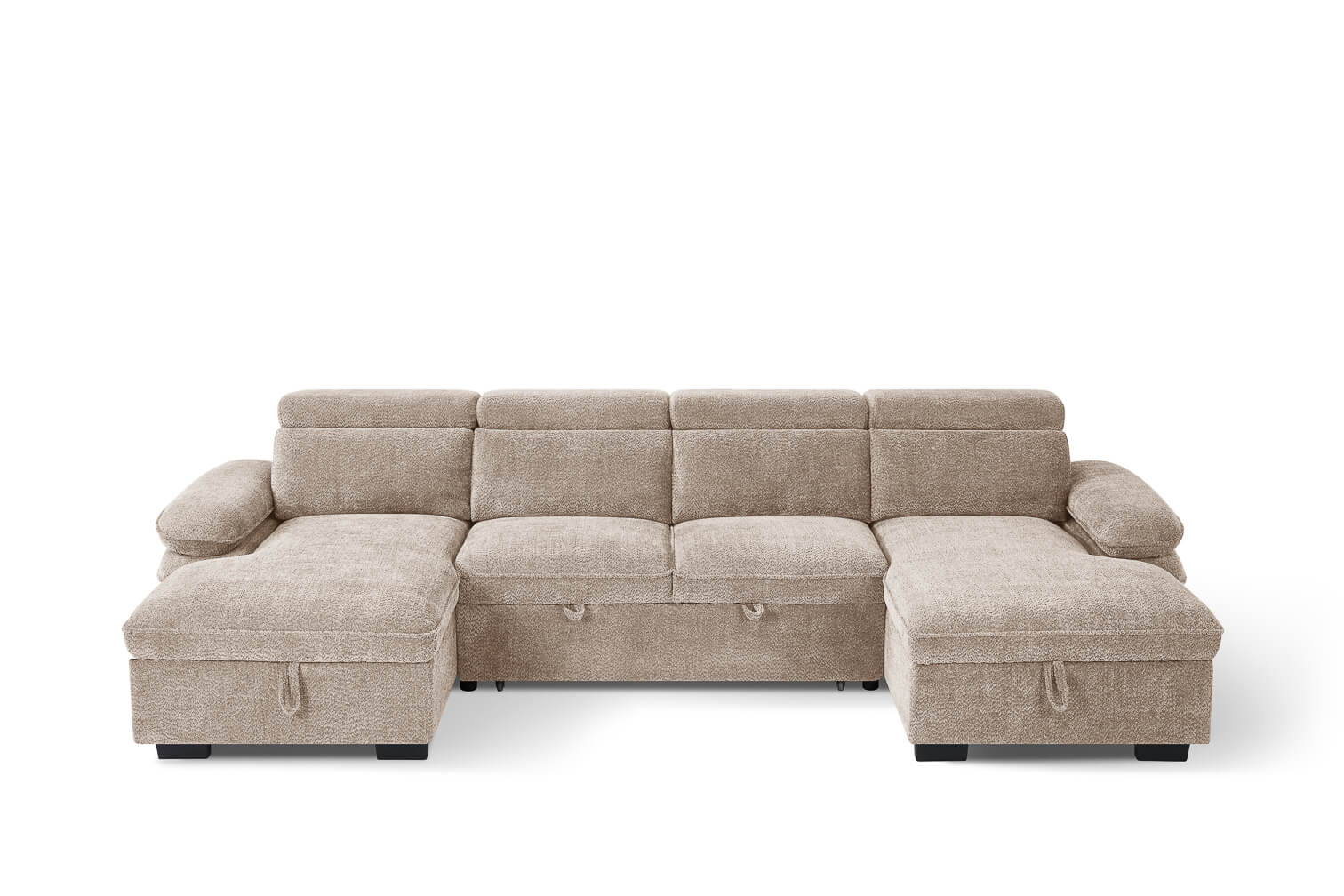 Harlow Beige U Shape Sofa Bed