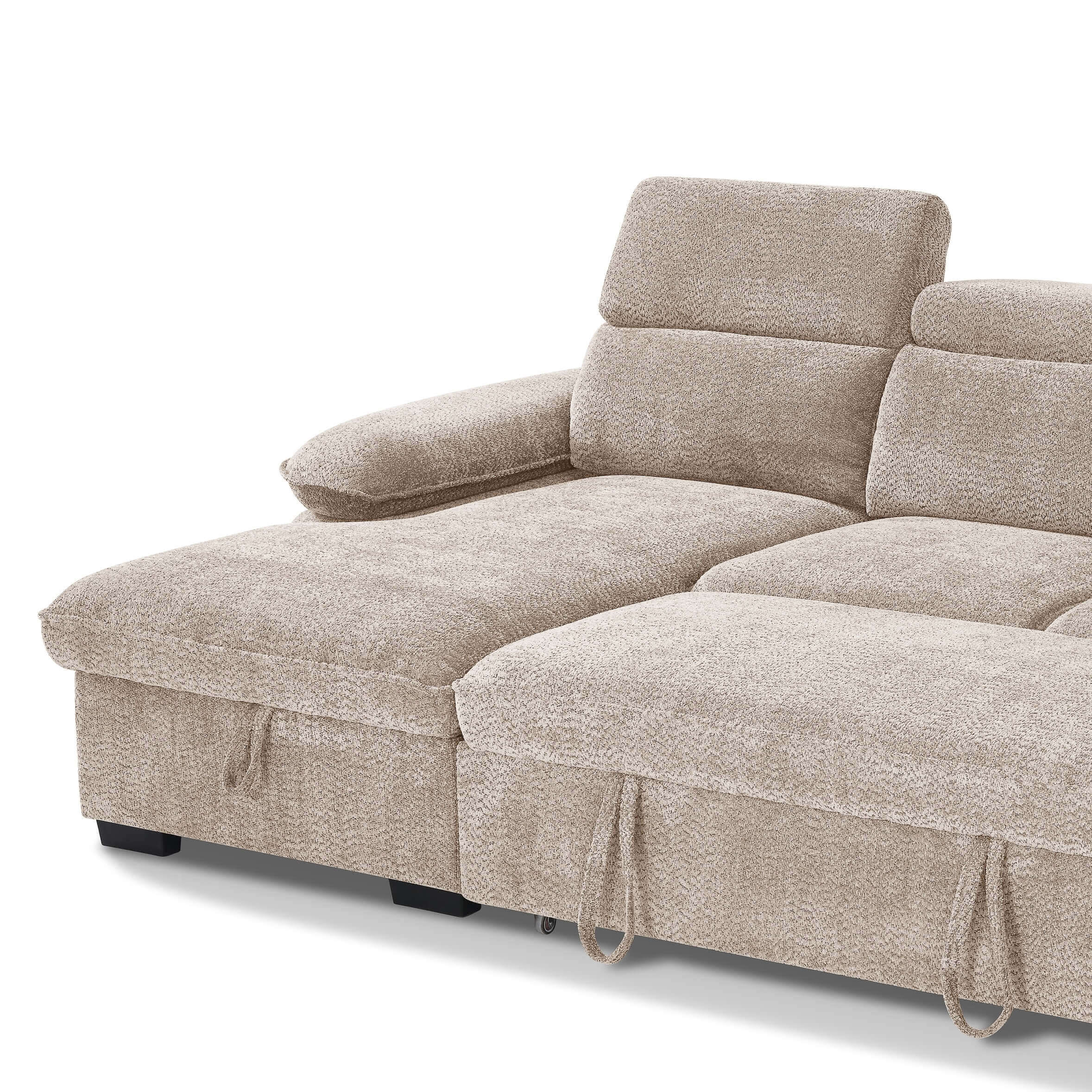 Harlow Beige U Shape Sofa Bed
