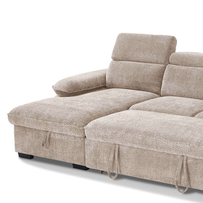 Harlow Beige U Shape Sofa Bed