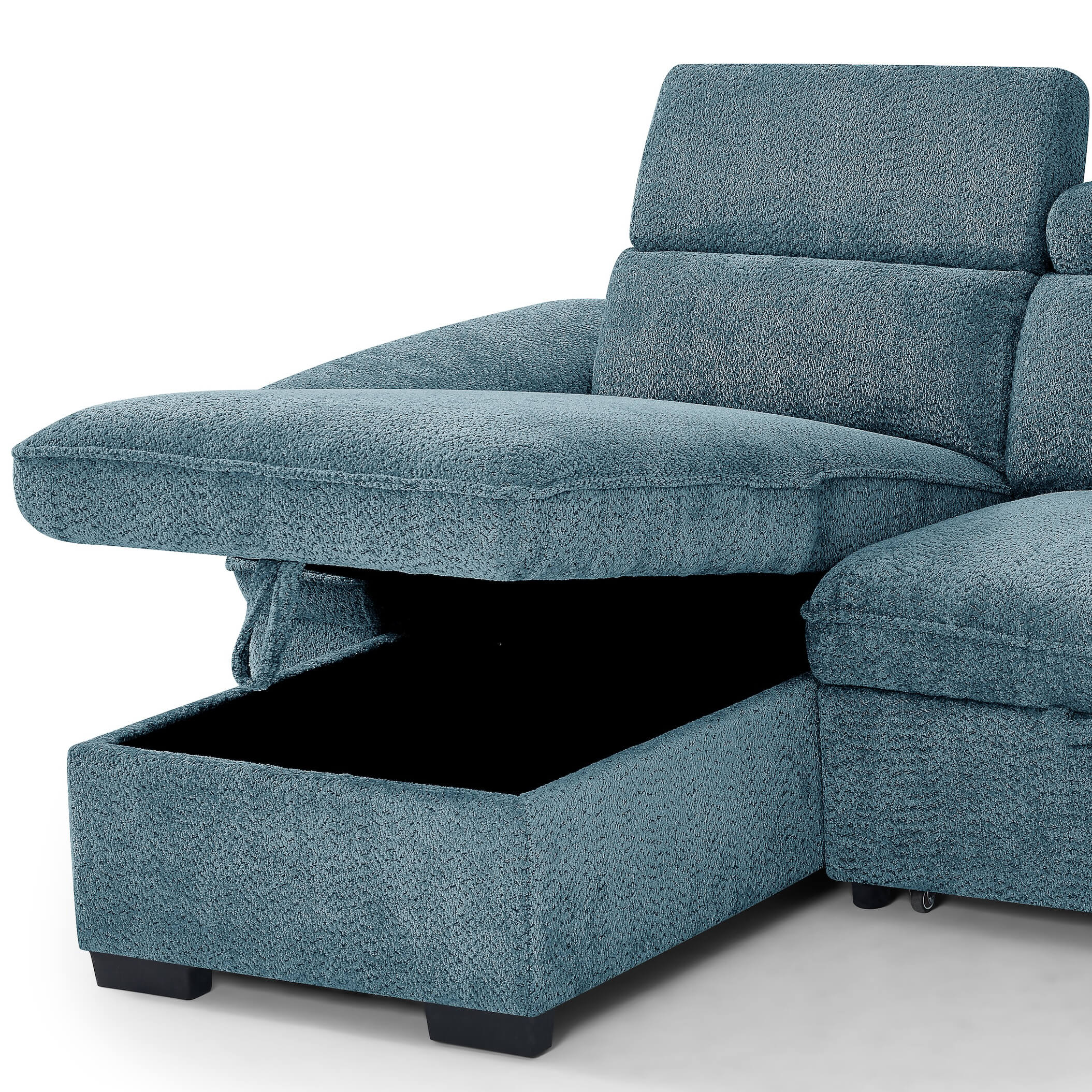 Harlow Blue Corner Sofa Bed