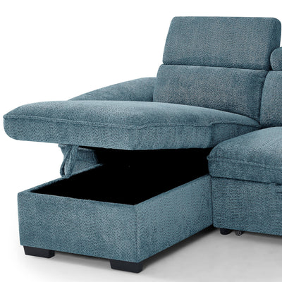 Harlow Blue Corner Sofa Bed