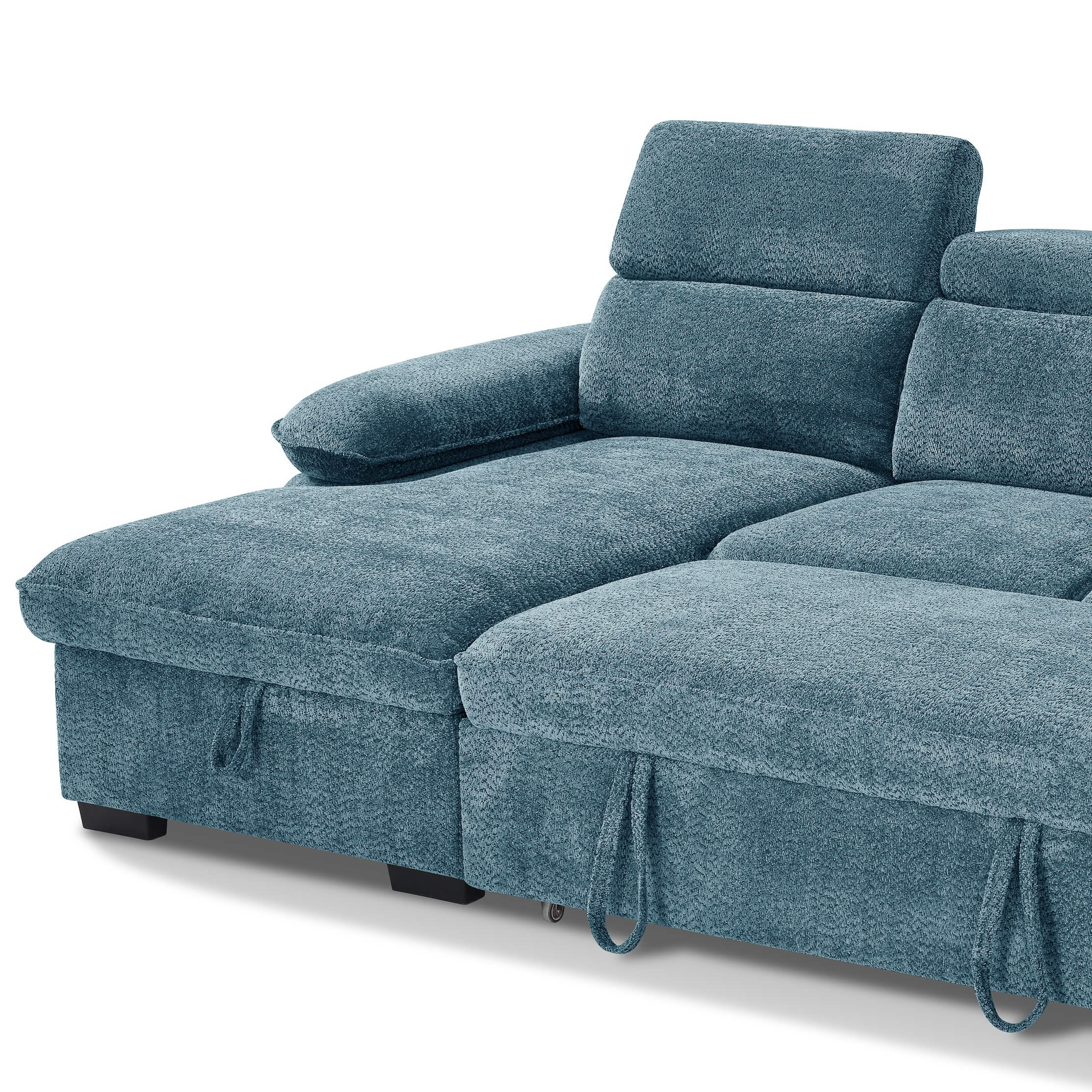 Harlow Blue U Shape Sofa Bed