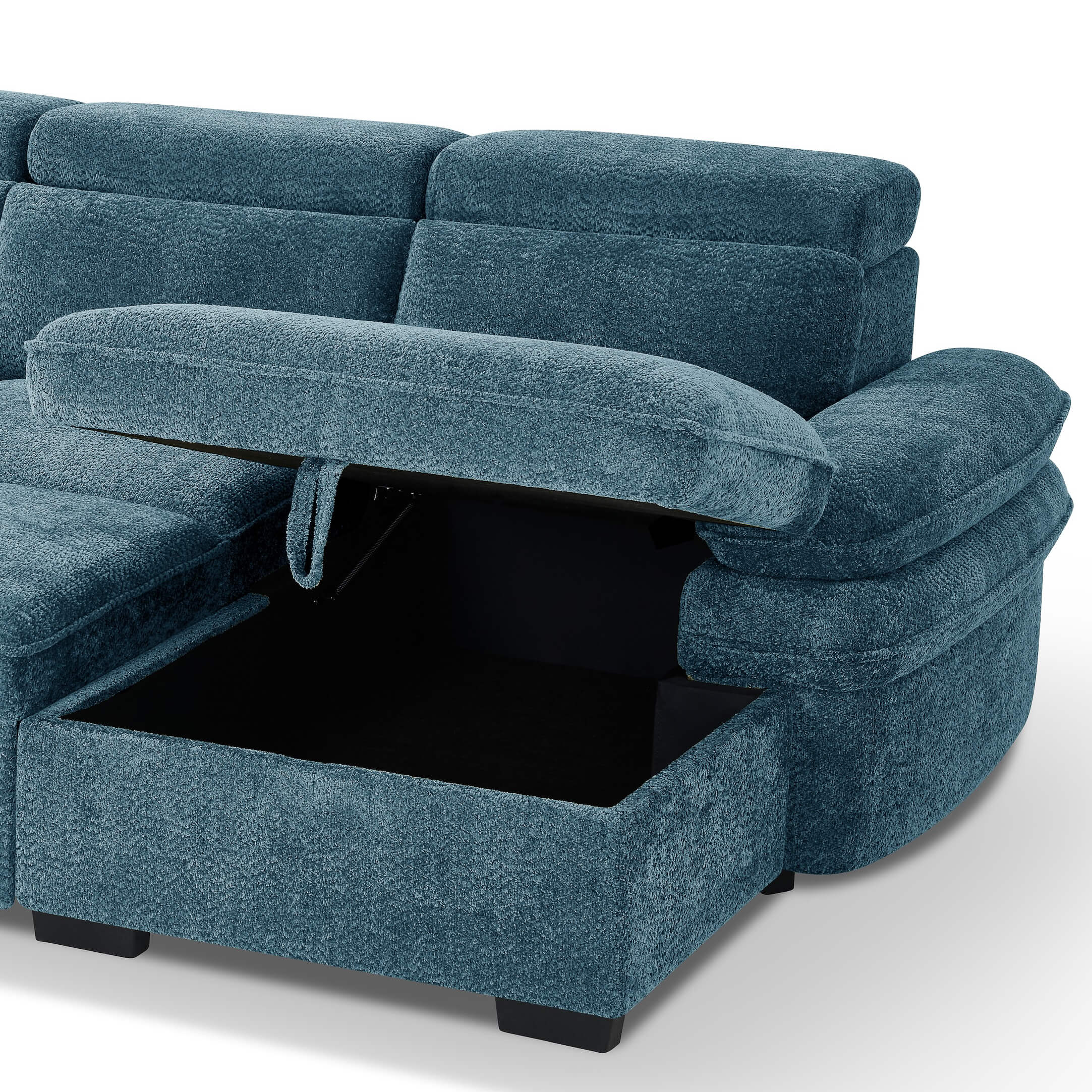 Harlow Blue U Shape Sofa Bed