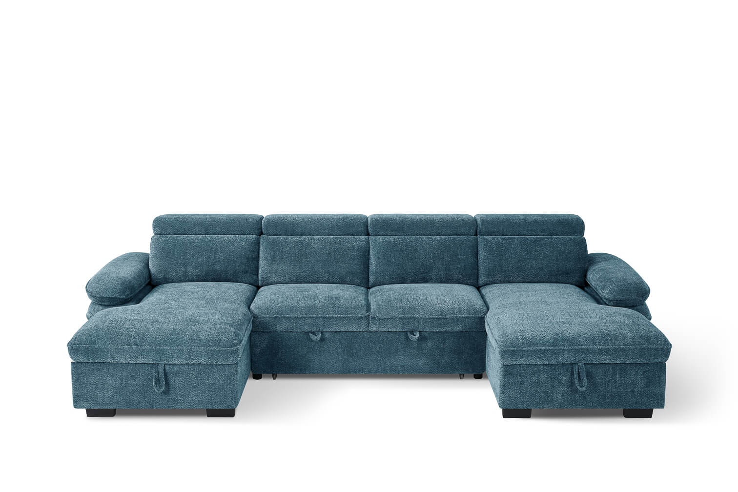 Harlow Blue U Shape Sofa Bed