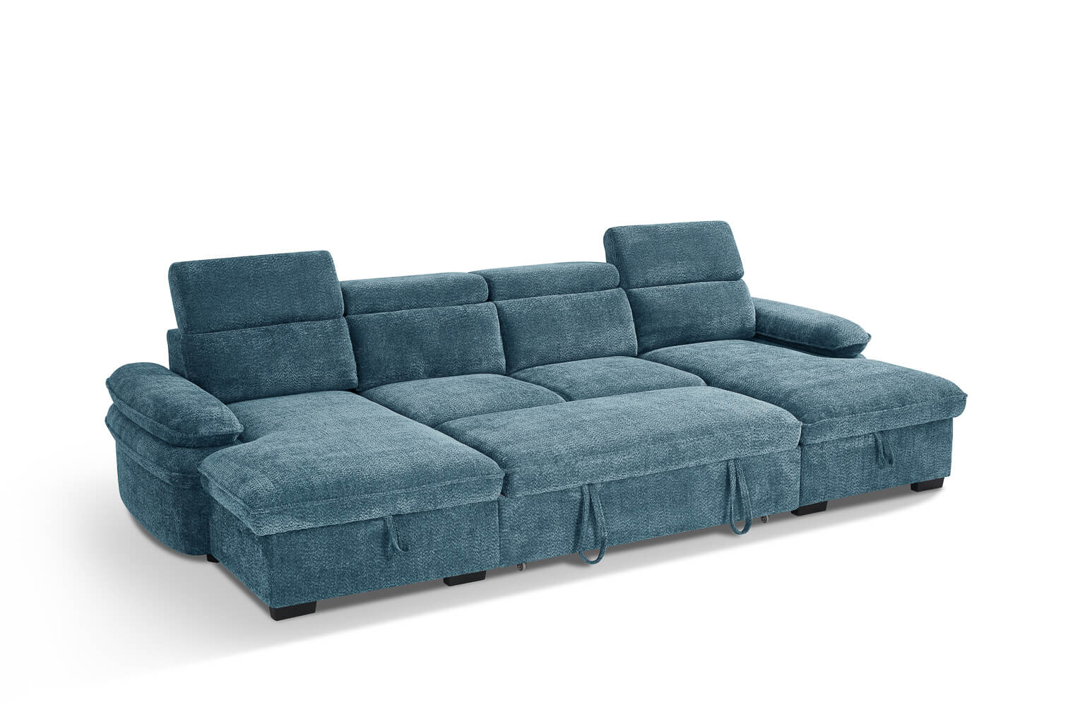 Harlow Blue U Shape Sofa Bed