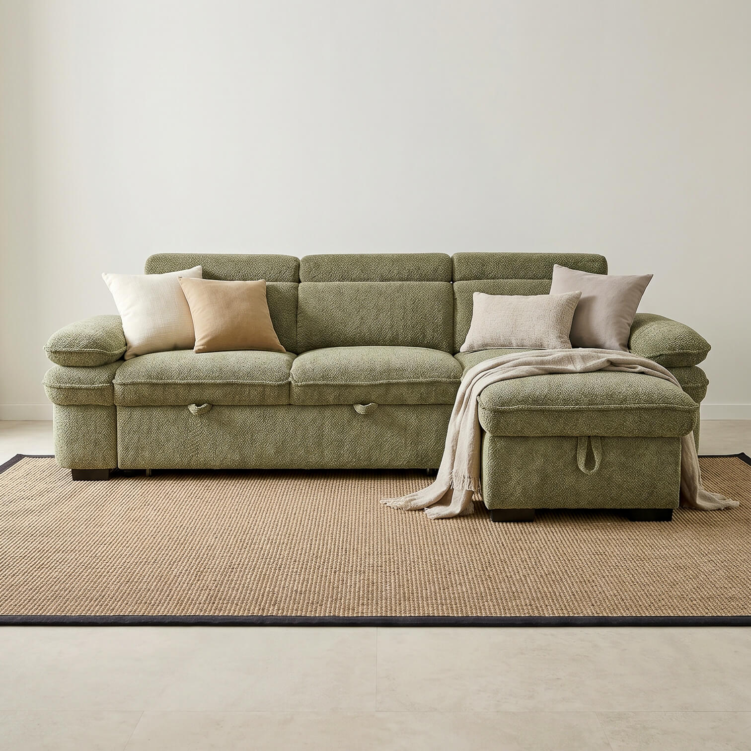 Harlow Green Corner Sofa Bed