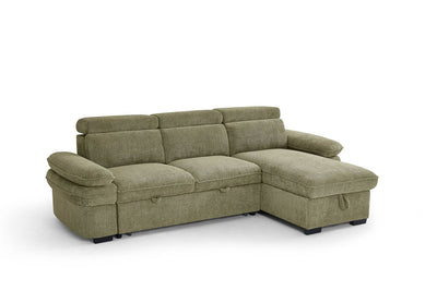 Harlow Green Corner Sofa Bed
