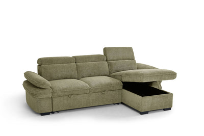 Harlow Green Corner Sofa Bed