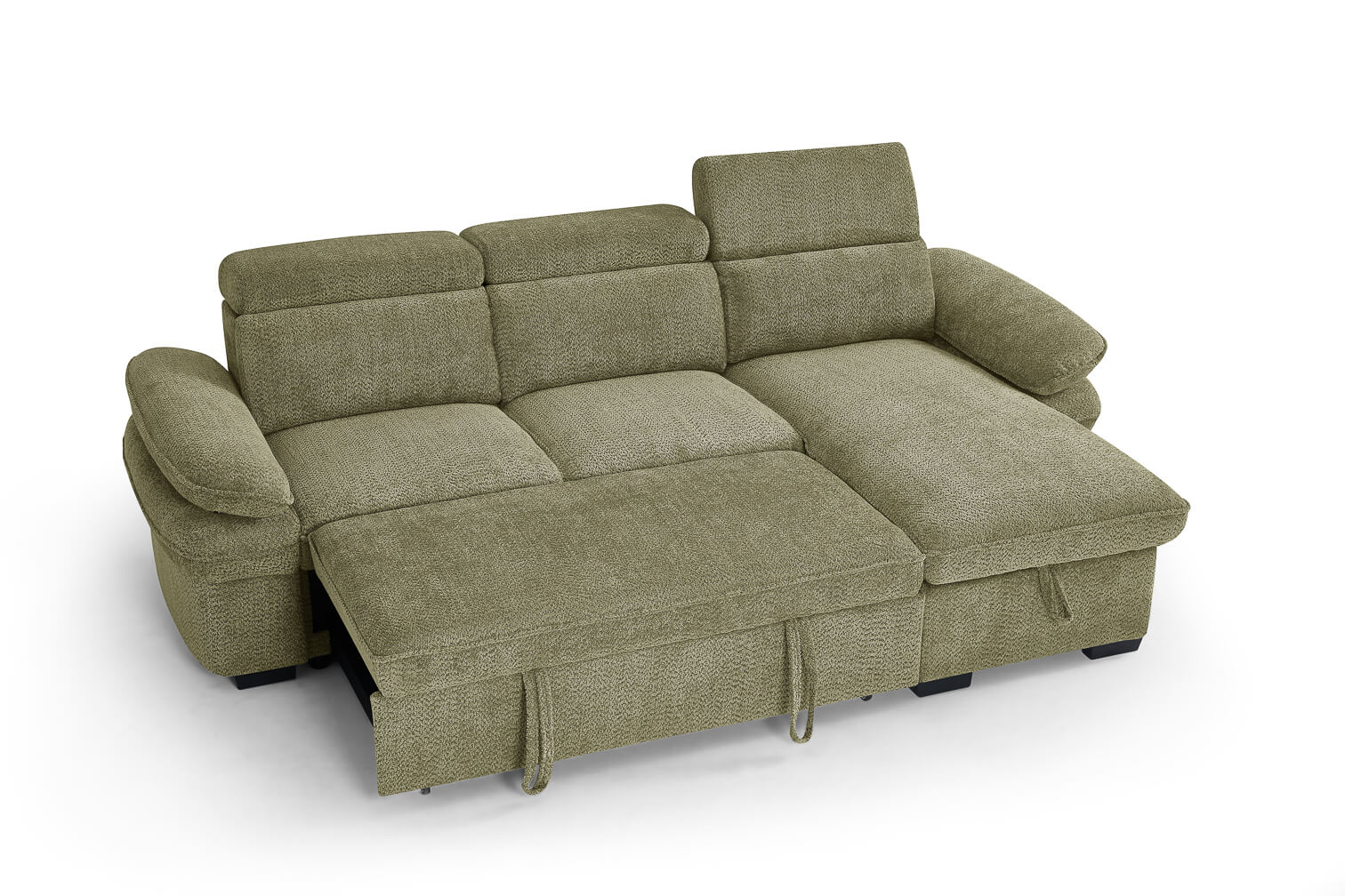 Harlow Green Corner Sofa Bed