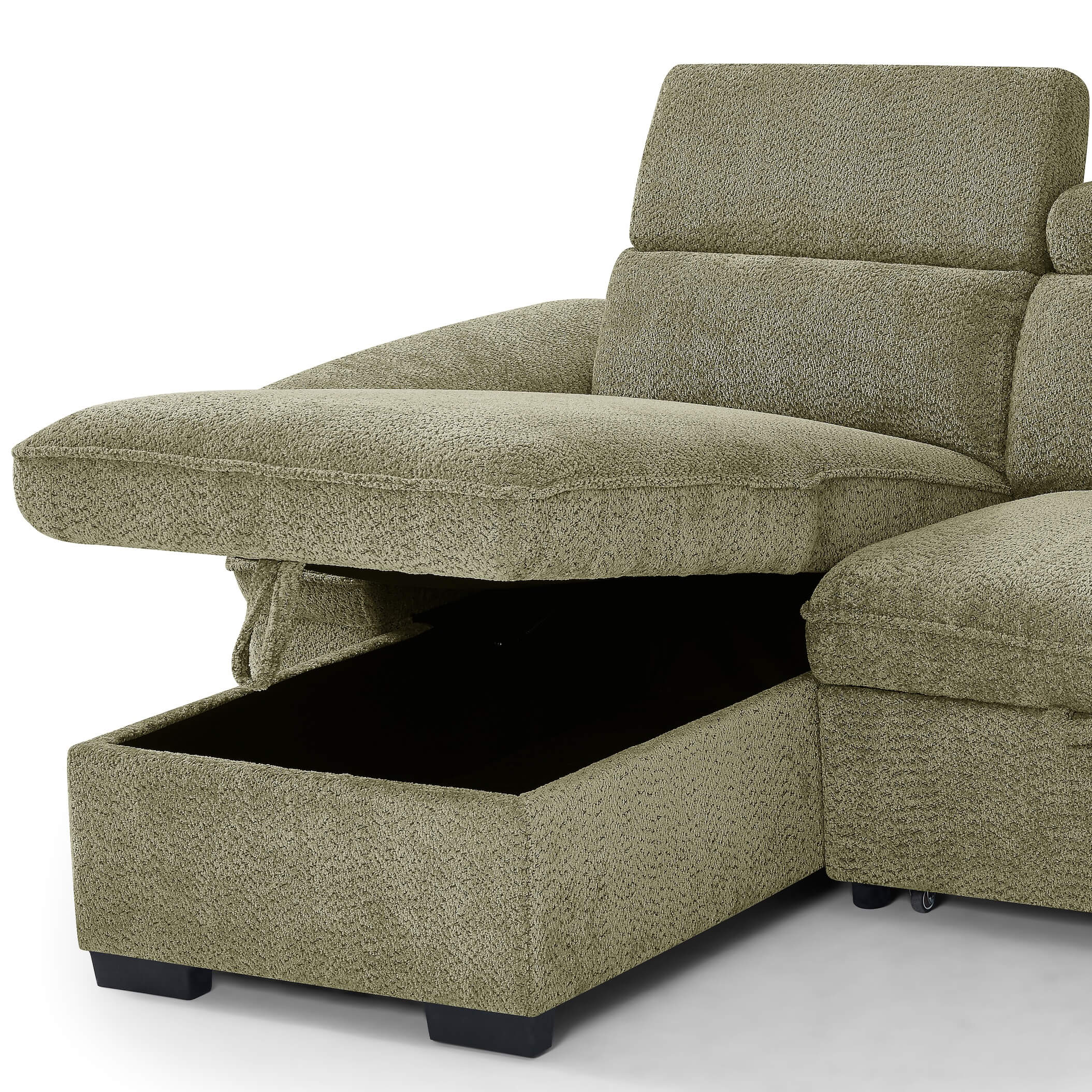 Harlow Green Corner Sofa Bed