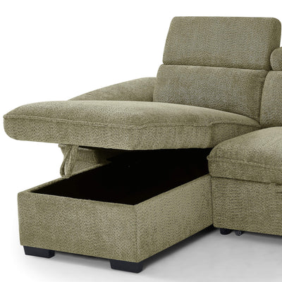 Harlow Green Corner Sofa Bed