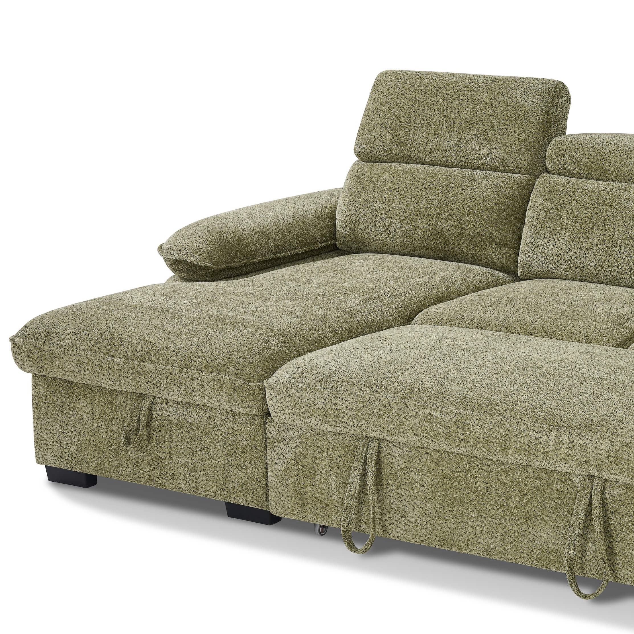 Harlow Green U Shape Sofa Bed
