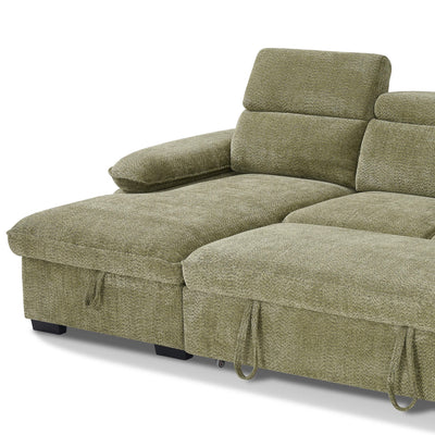 Harlow Green U Shape Sofa Bed