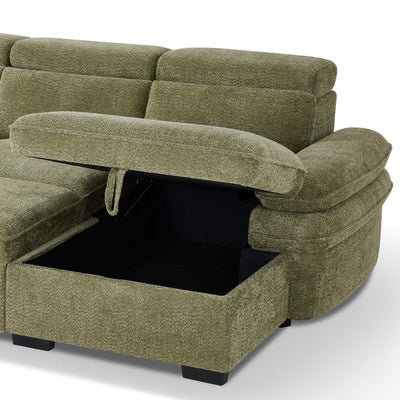 Harlow Green U Shape Sofa Bed