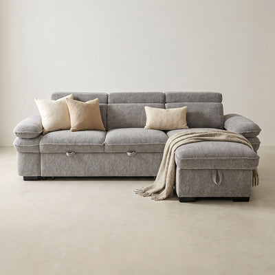 Harlow Grey Corner Sofa Bed