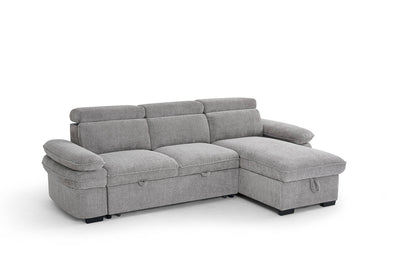 Harlow Grey Corner Sofa Bed