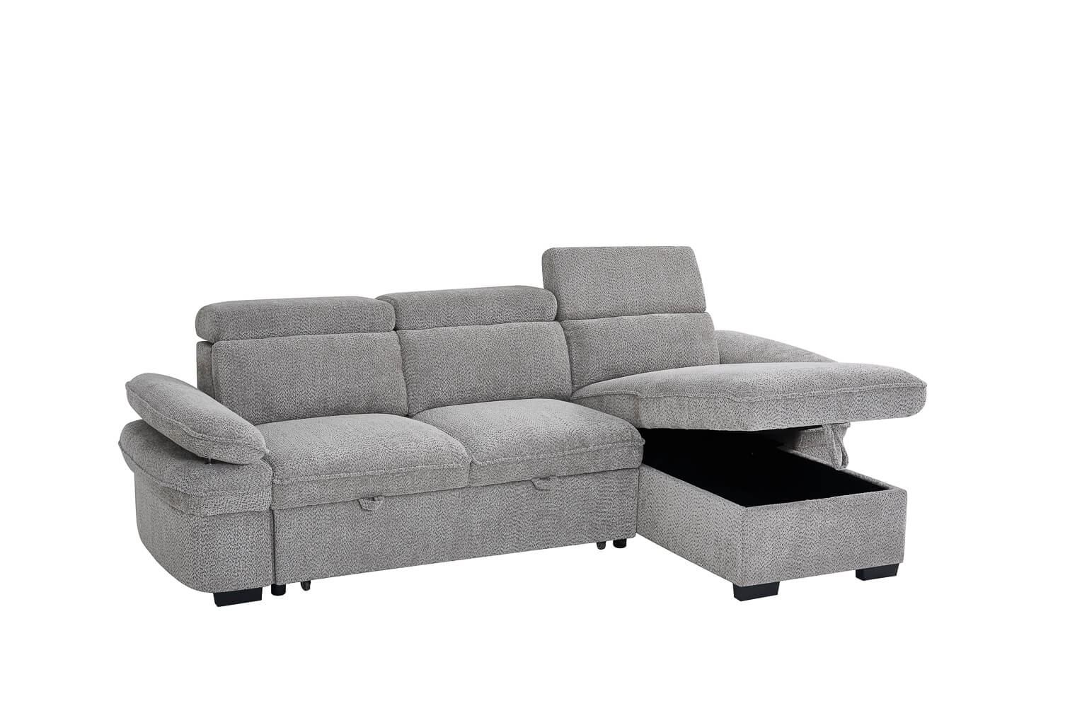 Harlow Grey Corner Sofa Bed