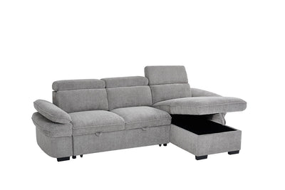 Harlow Grey Corner Sofa Bed