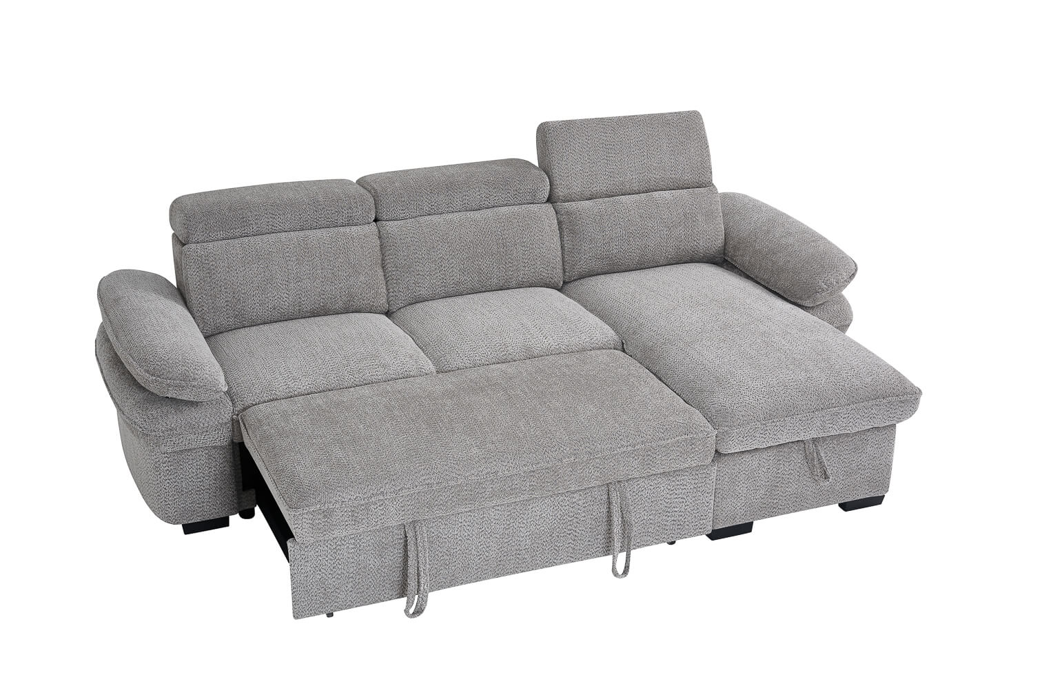 Harlow Grey Corner Sofa Bed