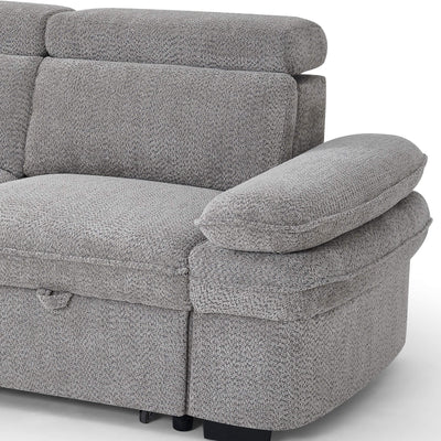 Harlow Grey Corner Sofa Bed