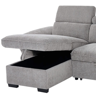 Harlow Grey Corner Sofa Bed