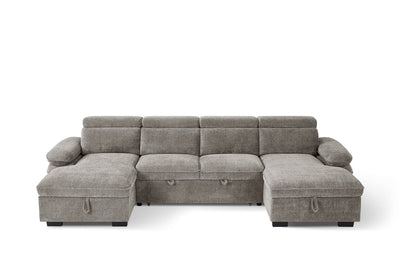 Harlow Grey U Shape Sofa Bed