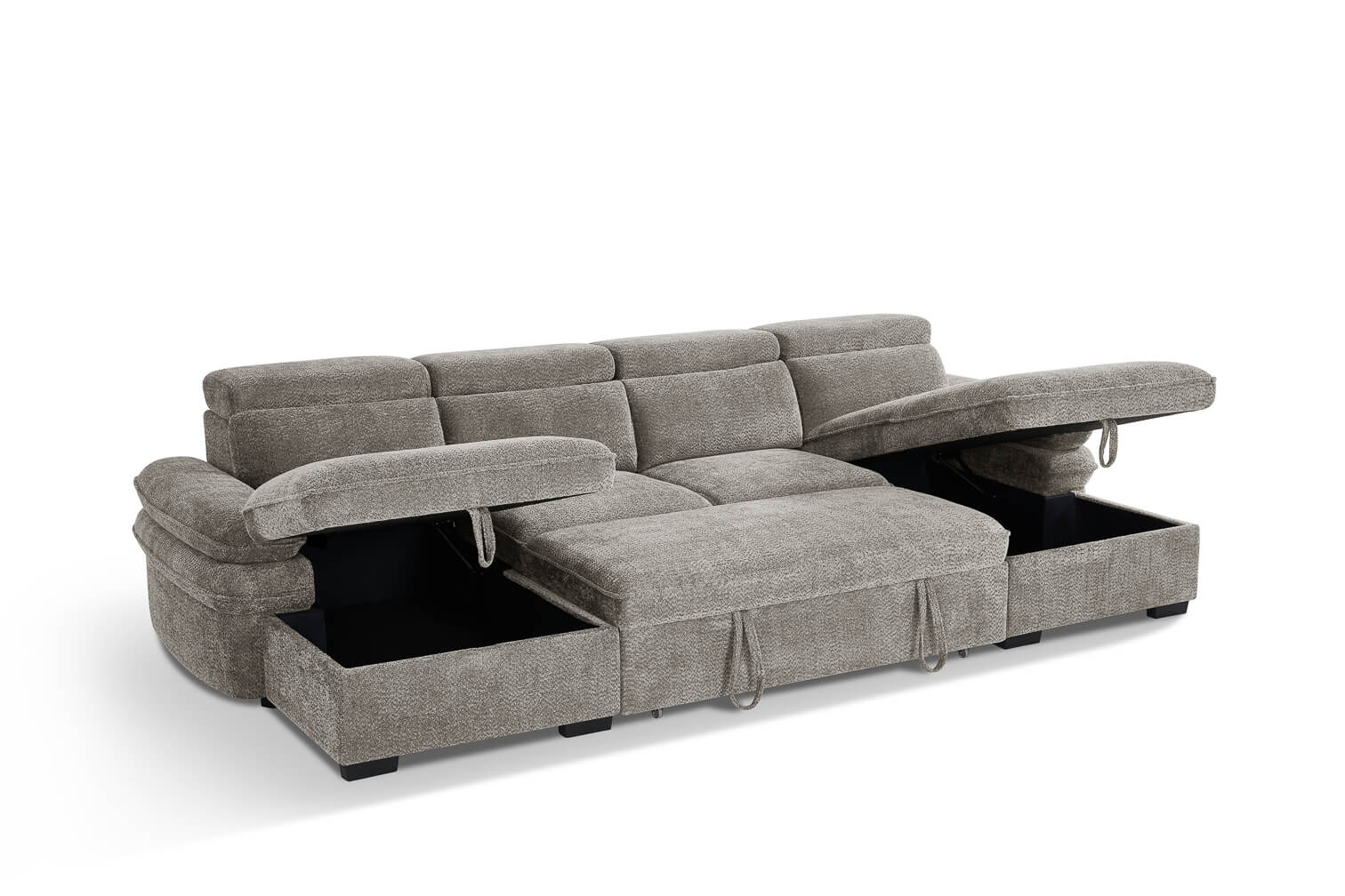 Harlow Grey U Shape Sofa Bed