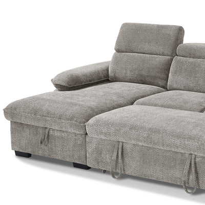 Harlow Grey U Shape Sofa Bed