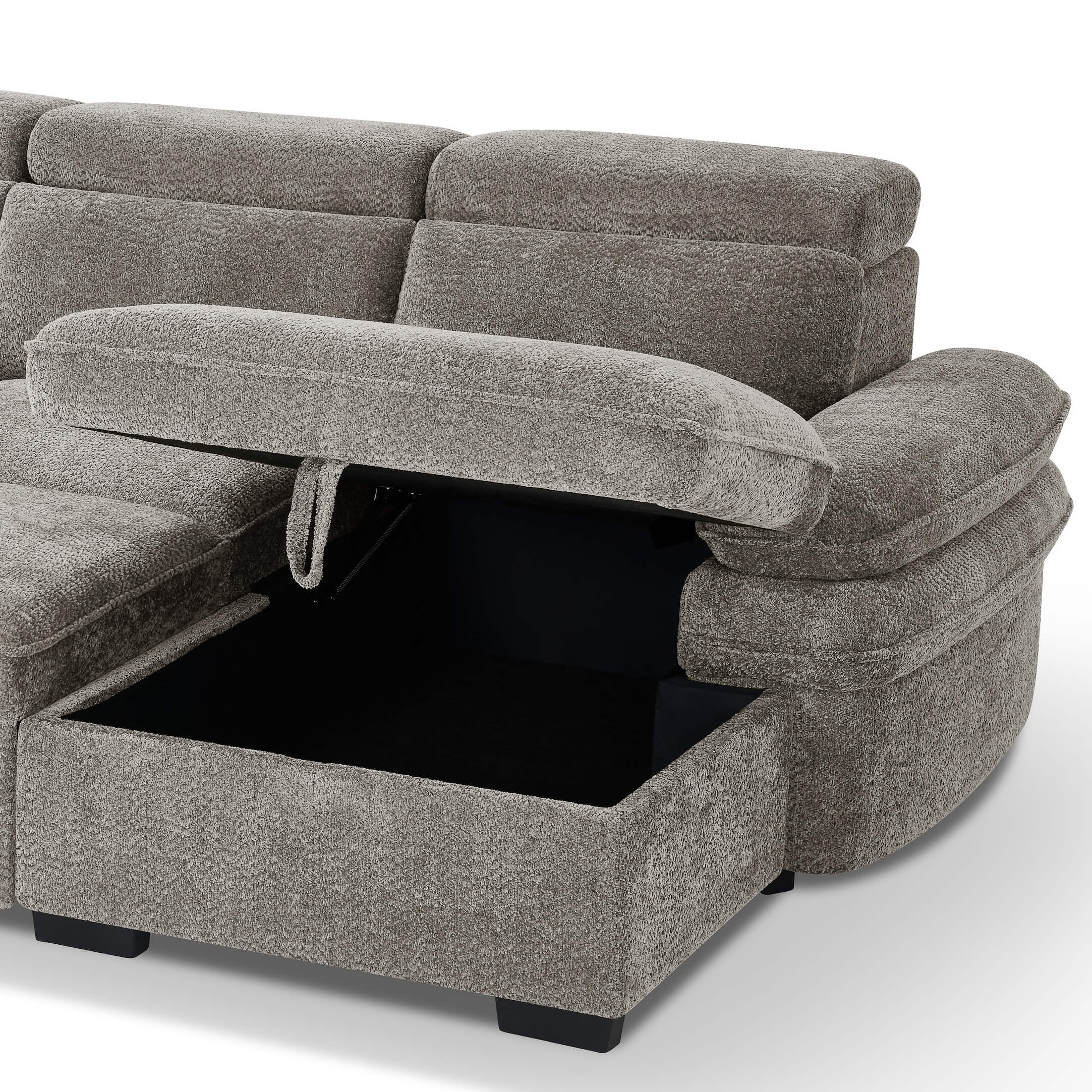 Harlow Grey U Shape Sofa Bed