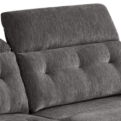 Harrison Grey 3 Seater Power Slider Sofa