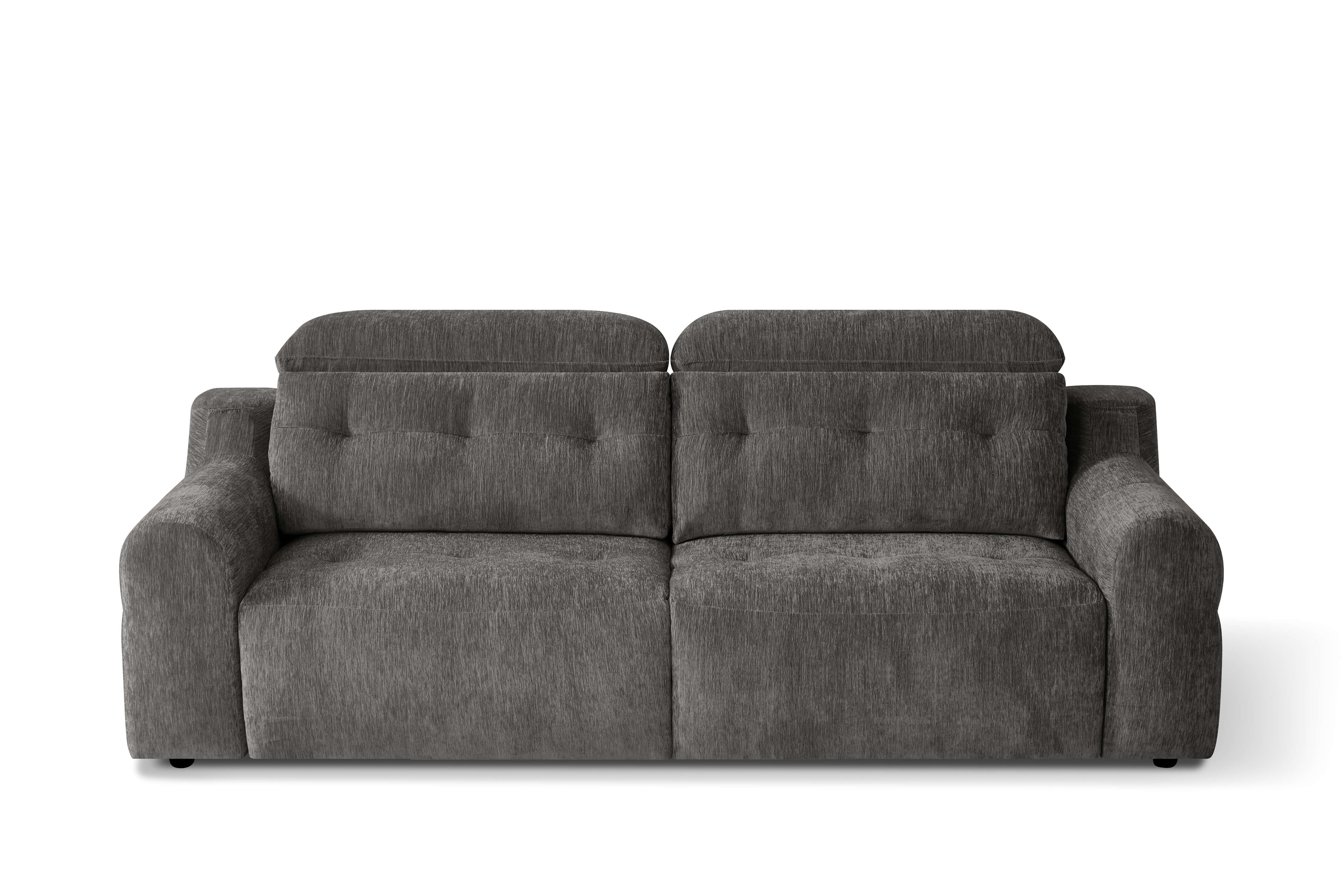 Harrison Grey 3 Seater Power Slider Sofa