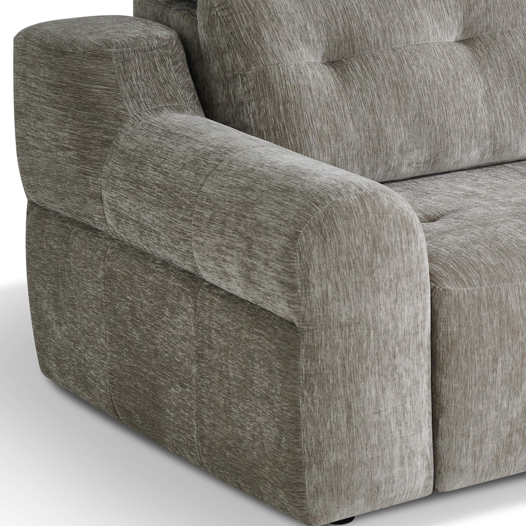 Harrison Grey 3 Seater Power Slider Sofa