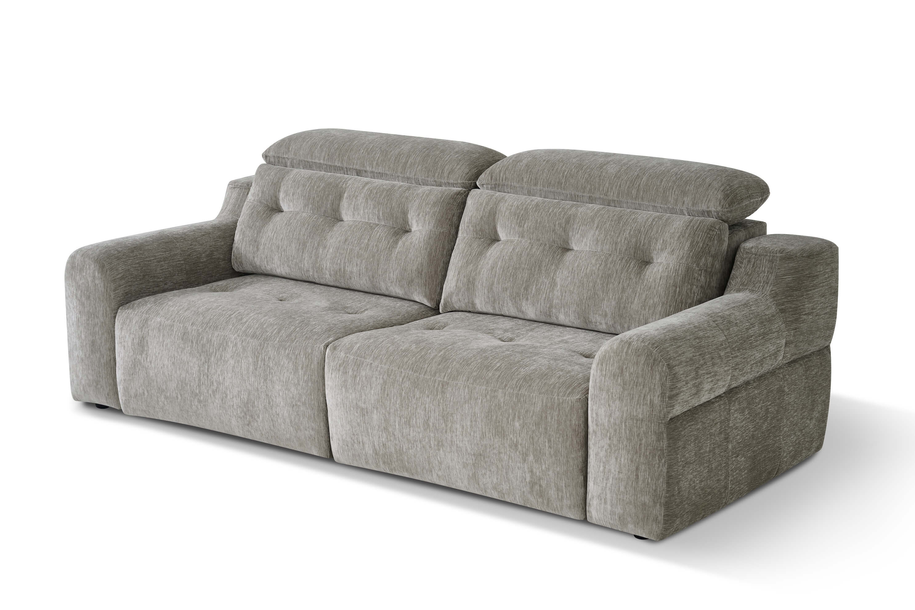 Harrison Grey 3 Seater Power Slider Sofa