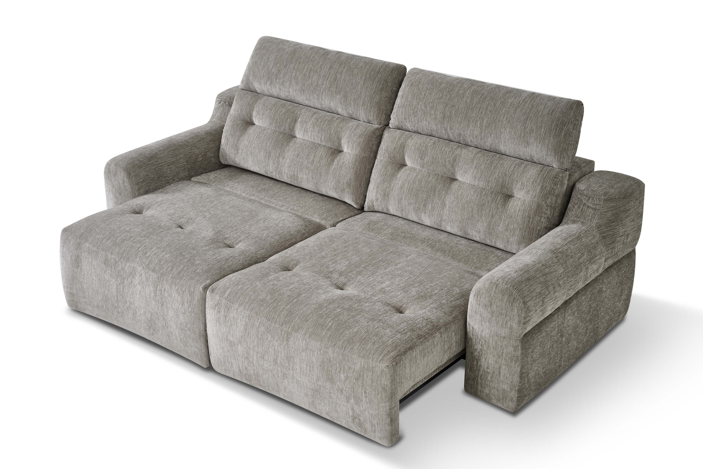 Harrison Grey 3 Seater Power Slider Sofa