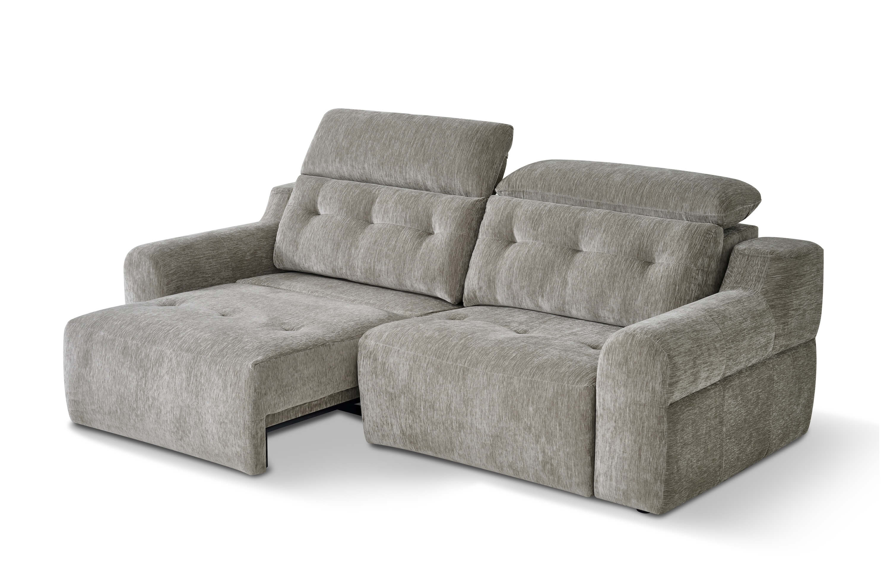 Harrison Grey 3 Seater Power Slider Sofa