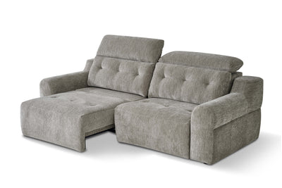 Harrison Grey 3 Seater Power Slider Sofa