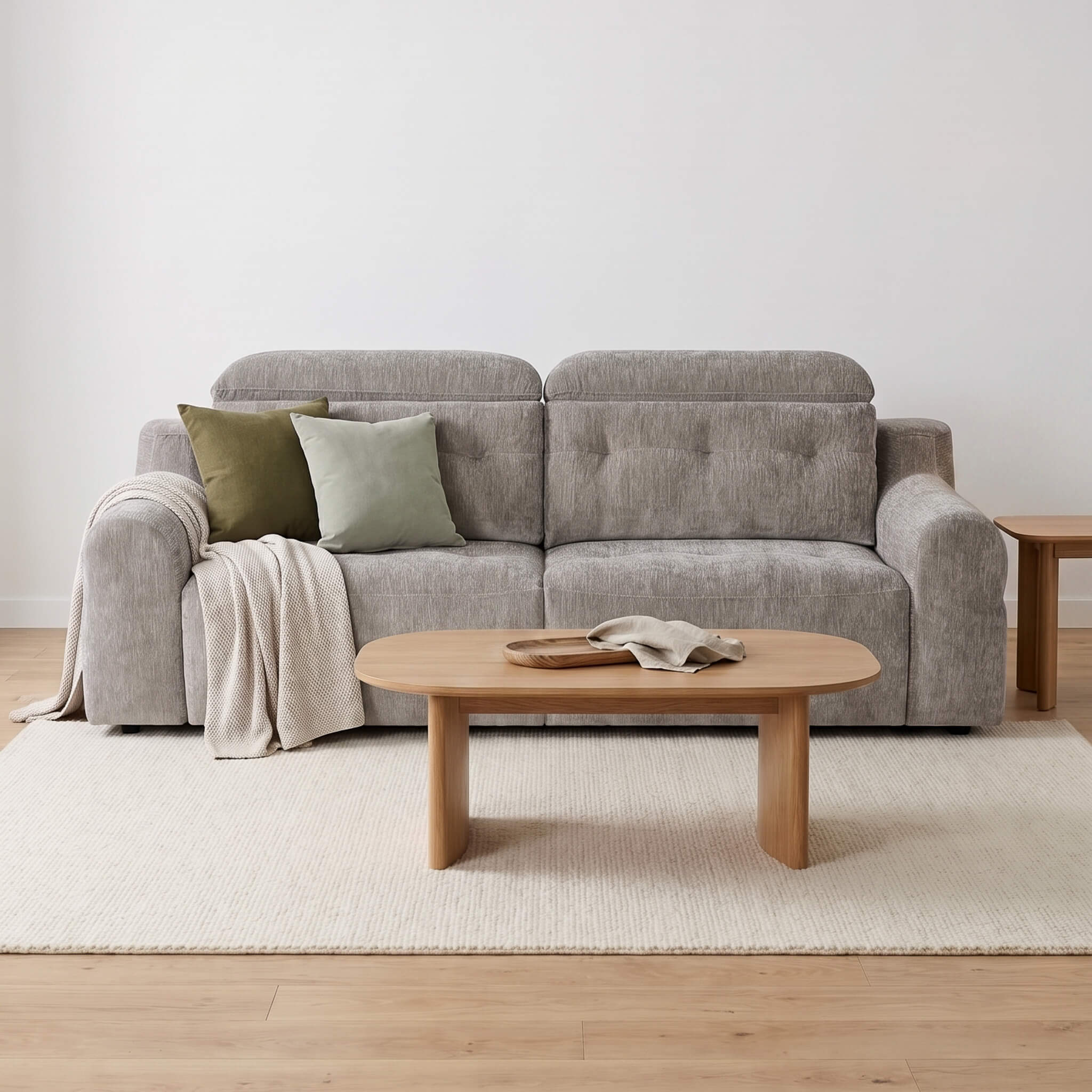 Harrison Grey 3 Seater Power Slider Sofa