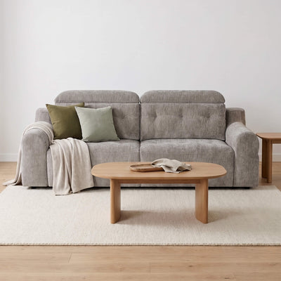 Harrison Grey 3 Seater Power Slider Sofa
