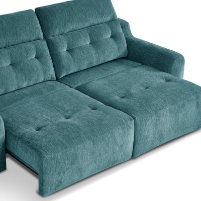 Harrison Teal 3 Seater Power Slider Sofa