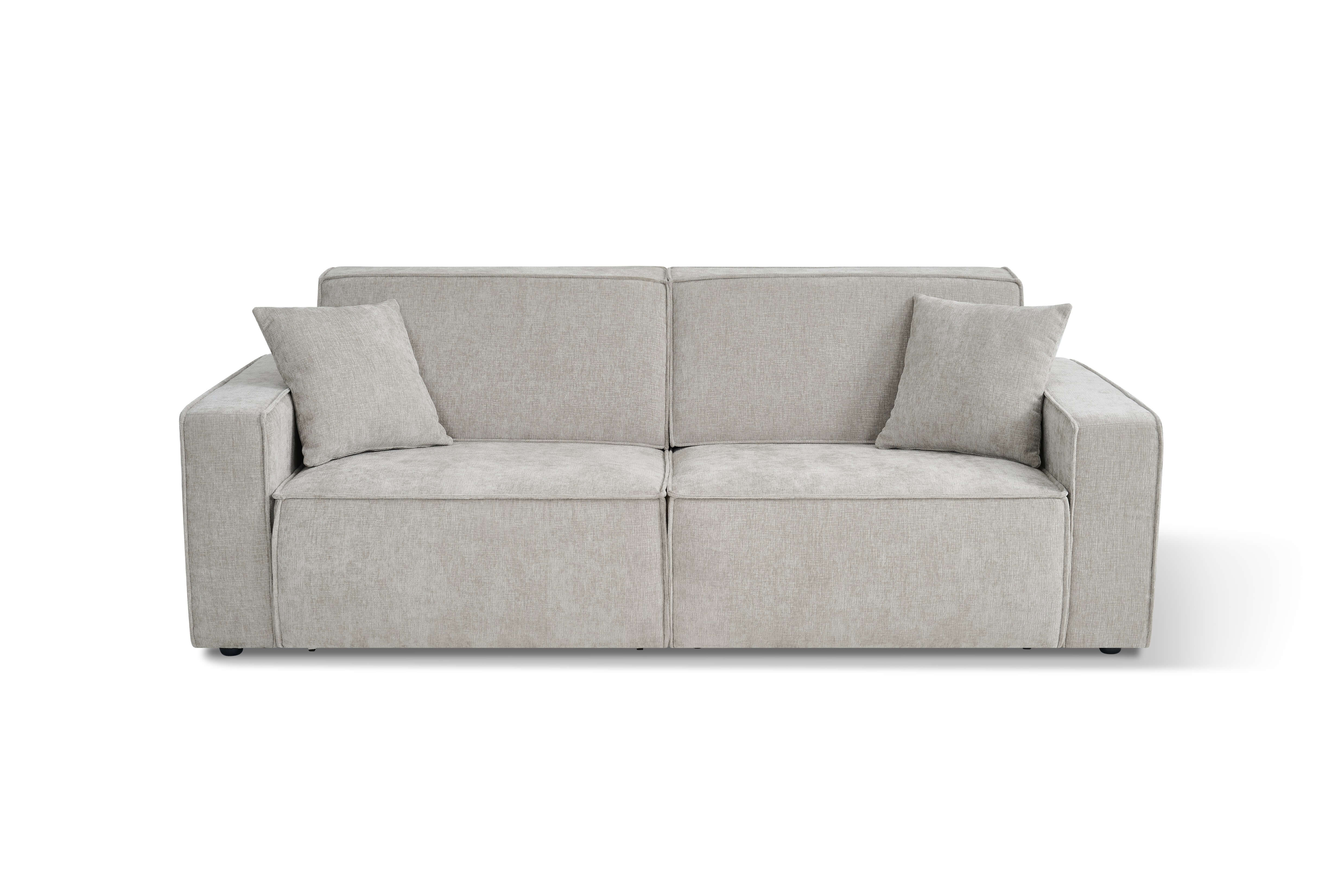 Houston Beige 3 Seater Power Slider Sofa