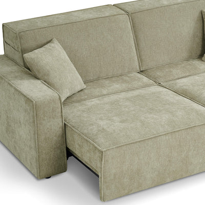Houston Green 3 Seater Power Slider Sofa