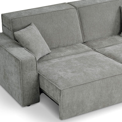 Houston Grey 3 Seater Power Slider Sofa