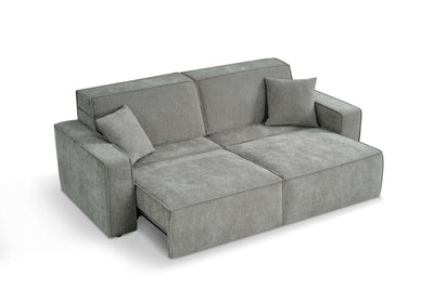 Houston Grey 3 Seater Power Slider Sofa