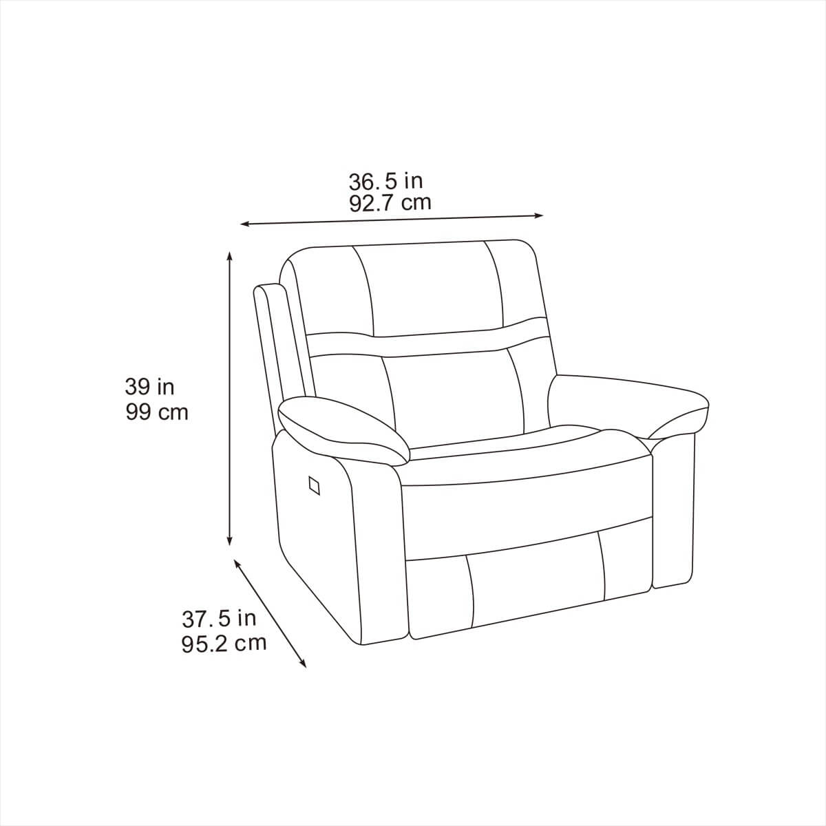 Jackson Grey Power Recliner Armchair